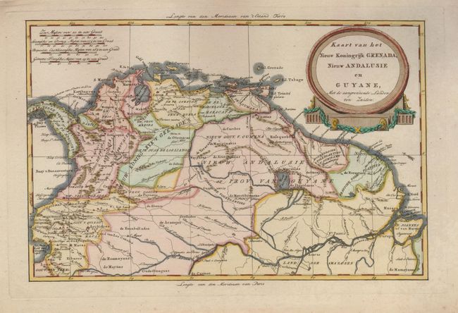 Kaart van het Nieuw Koningrijk Grenada, Nieuw Andalusie en Guyane