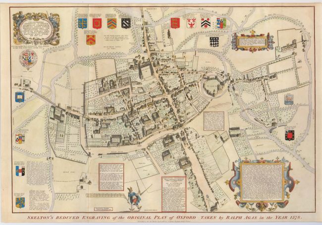 Skelton's Reduced Engraving of the Original Plan of Oxford Taken by Ralph Agas in the Year 1578