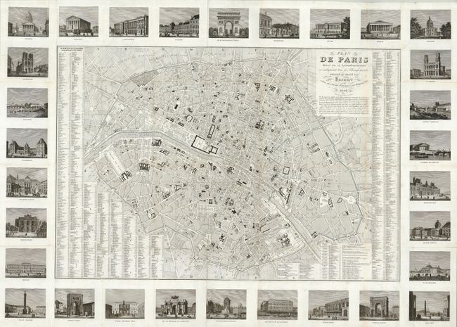 Plan de Paris Divise en 12 Arrondissements et Indiquant tout les Changements