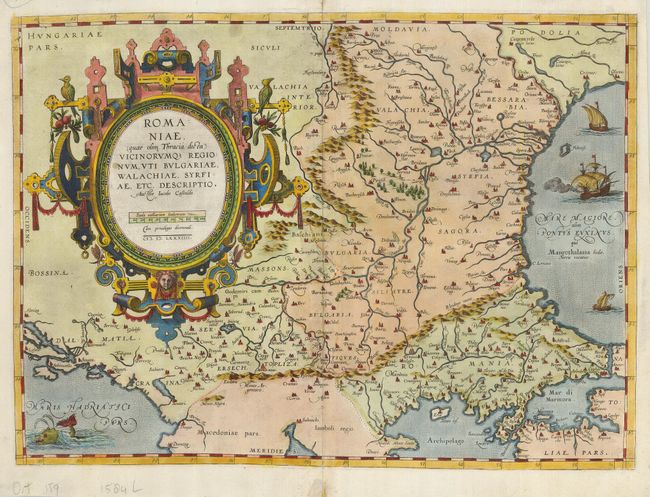 Romaniae, (quae olim Thracia dicta) Vicinorumqe Regionum, uti Bulgariae, Walachiae, Syrfiae, etc. Descriptio.  Auctore Iacobo Castaldo