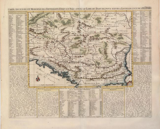 Carte Ancienne et Moderne des Differents Etats et Pais Situez au long du Danube