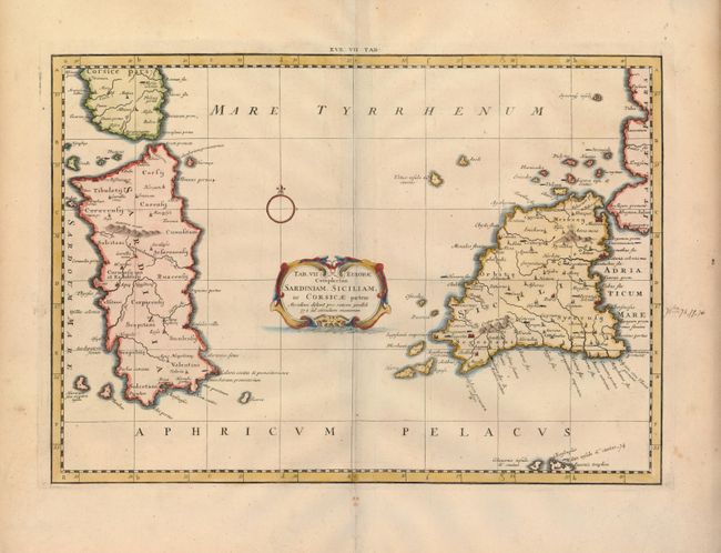 Tab. VII Europae Complecten Sardiniam, Siciliam, ac Corsicae Partem