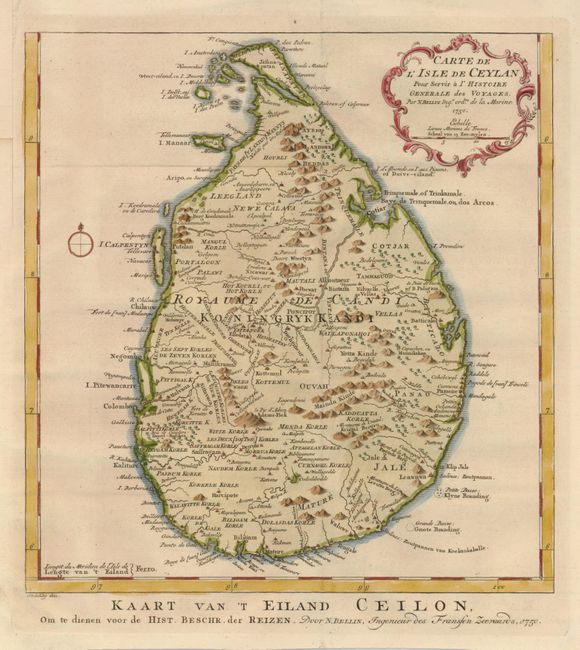 Carte de l'Isle de Ceylan [and] Baye de Trinquemale