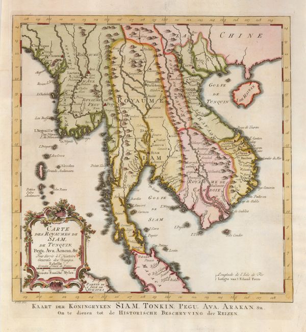 Carte des Royaumes de Siam, de Tunquin, Pegu, Ava, Aracan, &cc.