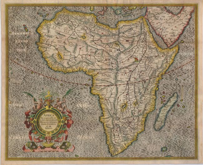 Africa Ex magna orbis terre descriptione Gerardi Mercatoris desumpta, Studio & industria
