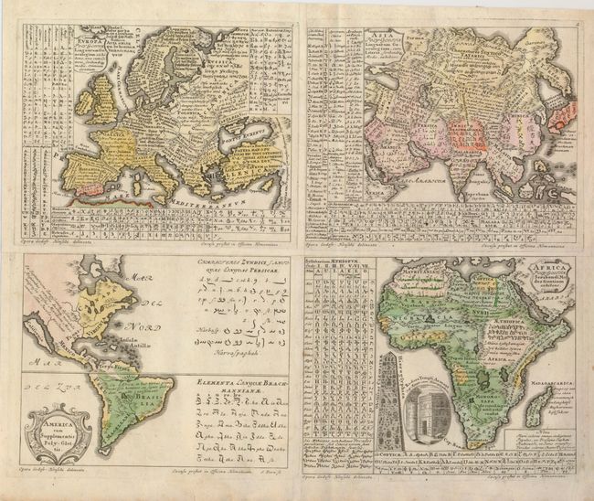 Europa Poly Glotta [in set with] Asia Poly-Glotta [and] America cum Supplementis Poly-Glottis [and] Africa Poly-Glotta