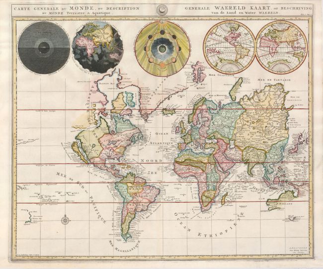 Carte Generale du Monde, ou Description du Monde Terrestre & Aquatique.
