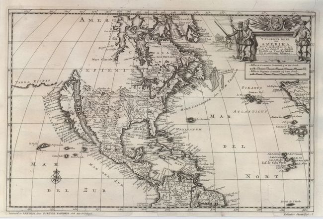 'T Noorder Deel van Amerika Door. C. Kolumbus in zyn Eerst Togt Ontdekt