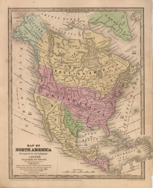 Map of North America Designed to Accompany Smith's Geography for Schools