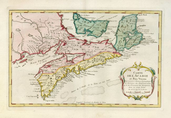 Carte de l'Acadie et pais Voisins