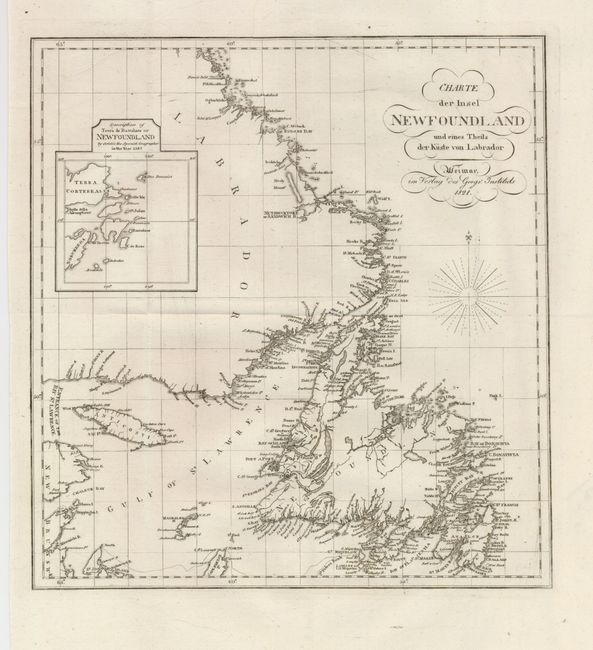 Charte der Insel Newfoundland und eines Theils der Kuste von Labrador