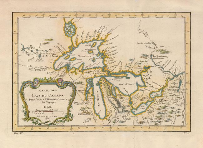 Carte des Lacs du Canada Pour servir a l'Histoire Generale des Voyages