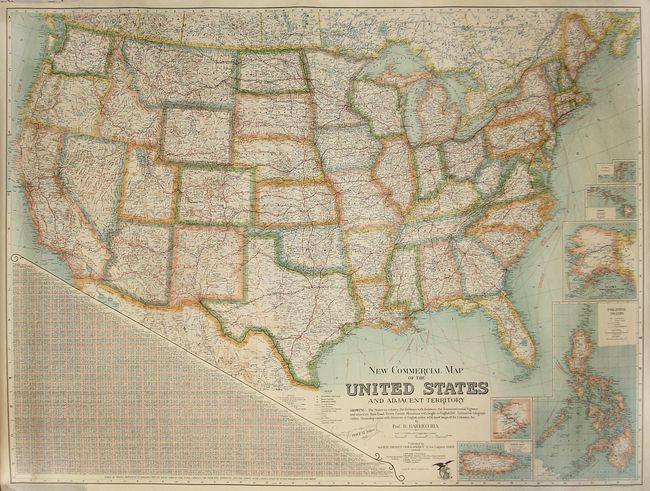 New Commercial Map of the United States and Adjacent Territory