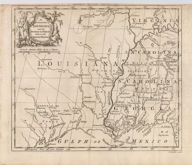 An Accurate Map of Louisiana, and the Territory in Dispute between the English & French