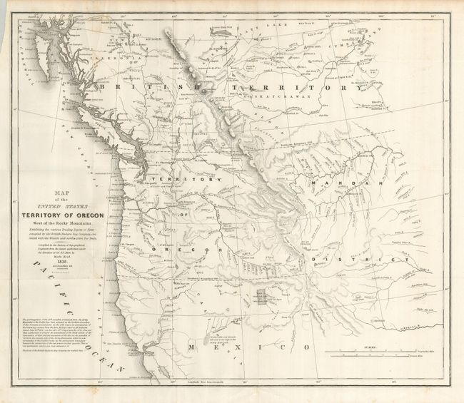 Map of the United States Territory of Oregon West of the Rocky Mountains