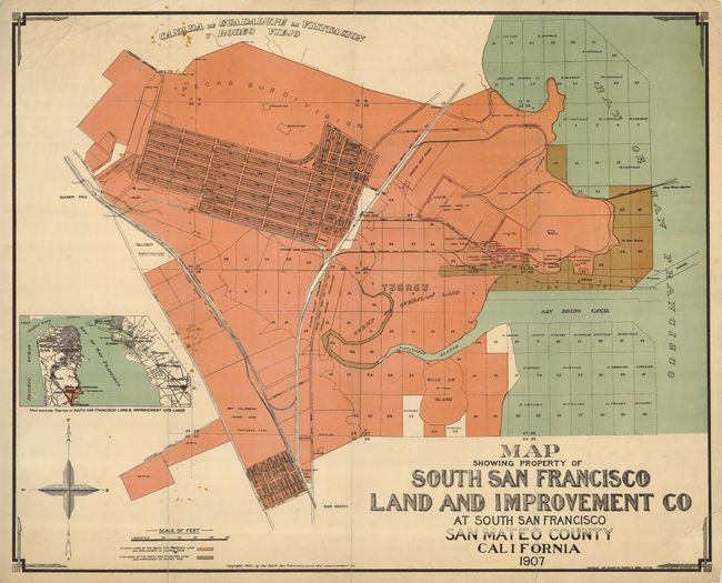 Map Showing Property of South San Francisco Land and Improvement Co at South San Francisco San Mateo County California