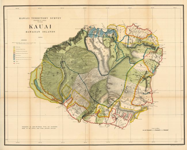 Hawaii Territory Survey - Kauai Hawaiian Islands