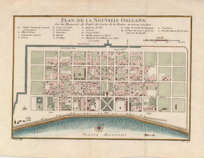 Plan de la Nouvelle Orleans sur les Manuscrits du Depot des Cartes de la Marine
