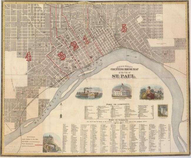 Rice & Bell's Counting House Map of the City of St. Paul
