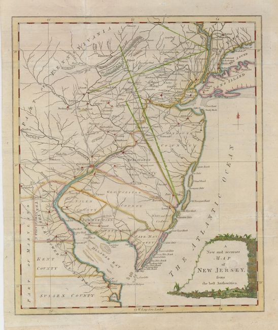 A New and Accurate Map of New Jersey, from the Best Authorities