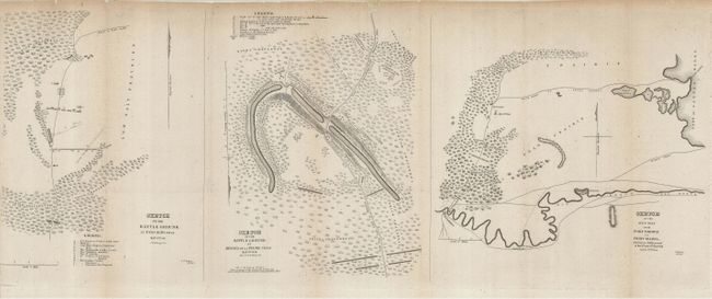 Sketch of the Battle Ground at Palo Alto Texas, May 8th 1846 [on sheet with] Sketch of the Battle Ground at Resaca de la Palma Texas, May 9th 1846 [and] Sketch of the Main Road from Fort Brown to Point Isabel ... Battle Ground of the 8th and 9th May 1846