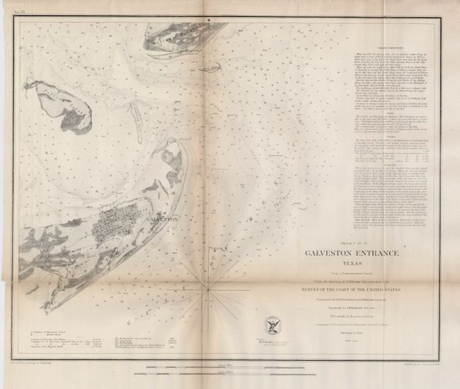 (Sketch I No. 3) Galveston Entrance Texas From a Trigonometrical Survey