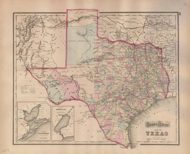 Gray's Atlas Map of Texas