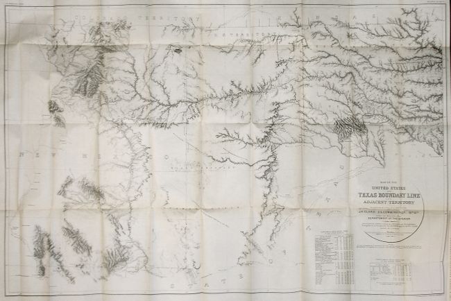 Map of the United States and Texas Boundary Line and Adjacent Territory, Determined and Surveyed in 1857-8-9-60