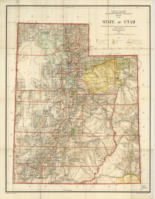 Map of the State of Utah