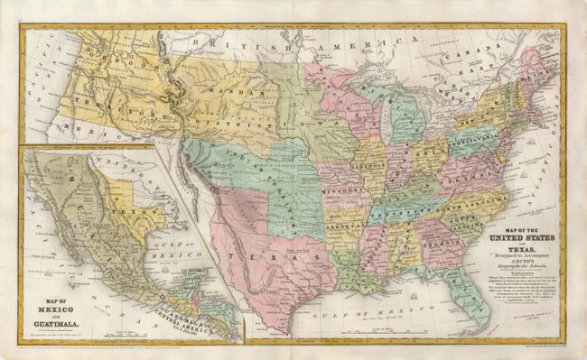 Map of the United States and Texas, Designed to Accompany Smith's Geography for Schools