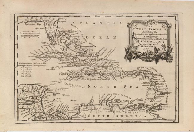 The West Indies Exhibiting the English French Spanish Dutch & Danish Settlements with the Adjacent Parts of North & South America from the Best Authorities