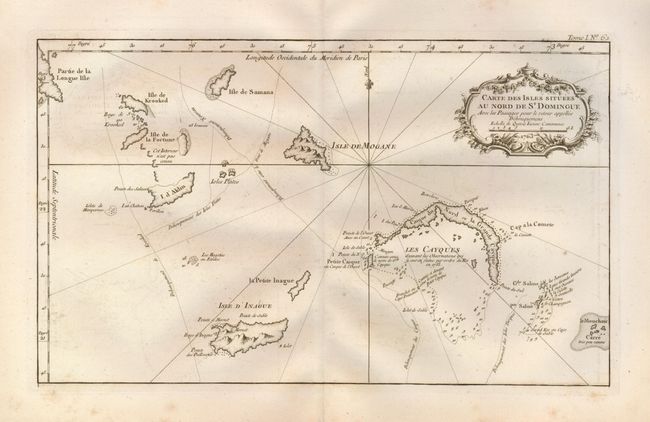 Carte des Isles Situees au Nord de St. Domingue
