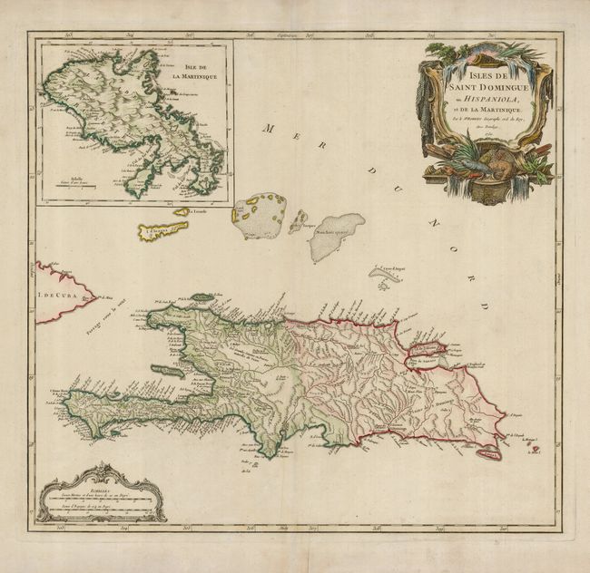 Isles de Saint Domingue ou Hispaniola, et da la Martinique