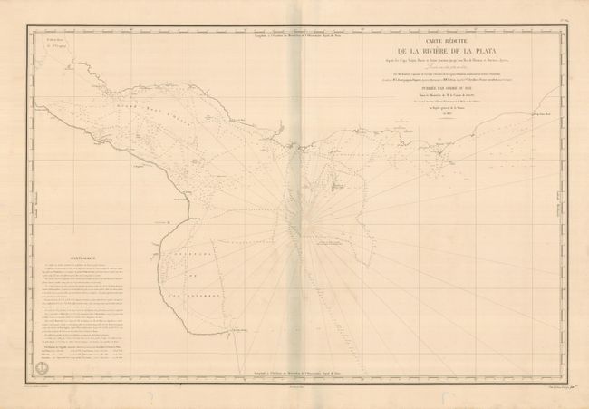 Carte Reduite de la Riviere de la Plata depuis des Caps Sainte Marie et Saint Antoine jusqu 'aux Iles de Hornos et Buenos-Ayres