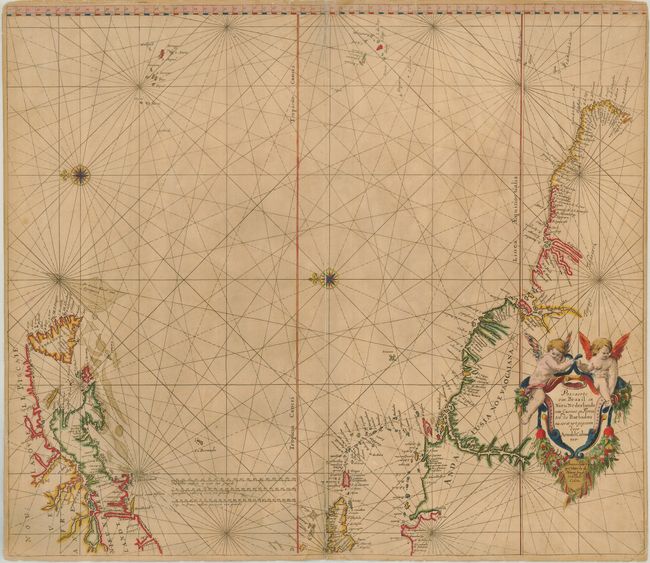 Pascaerte van Brazil en Nieu Nederlandt van Cuorvo en Flores tot de Barbados