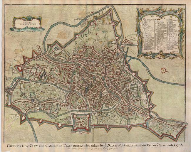 Ghent a Large City and Castle in Flanders, Twice Taken by ye Duke of Marlborough Viz. in ye Year 1706, & 1708