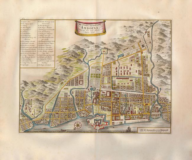 De Platte Grond van Amboina, zoo als het was inden Jaare 1718