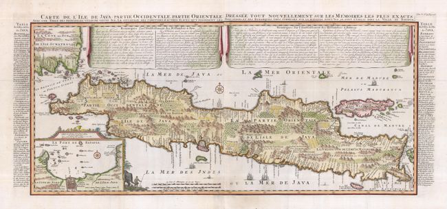 Carte de l'Ile de Java: Partie Occidentale, Partie Orientale
