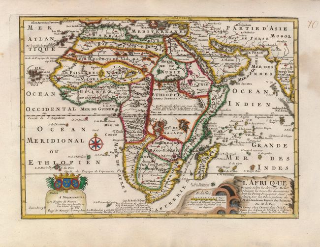 L'Afrique Dressee Selon les dernieres Relat. et Suivenat les Nouvelles descouvertes dont les Points Principaux Sont placez sur les Observations de Mrs. De l'Academie Royale des Sciences