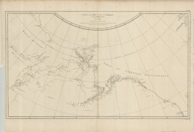 Carte de la Cote N.O. de l'Amerique et de la Cote N.E. de l'Asie, Reconnues en 1778 et 1779