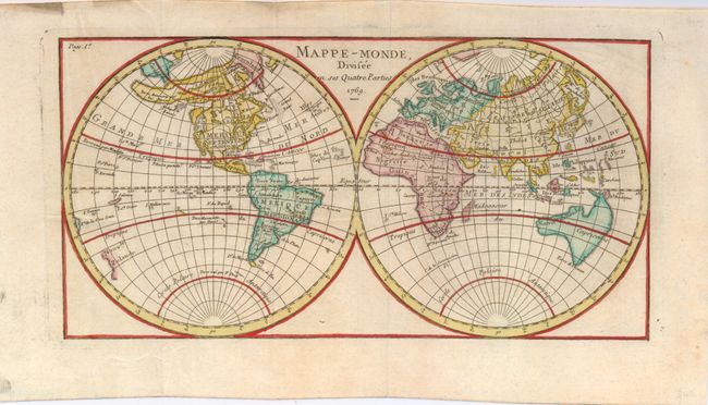 Mappe-Monde, Divisee en ses Quarte Parties