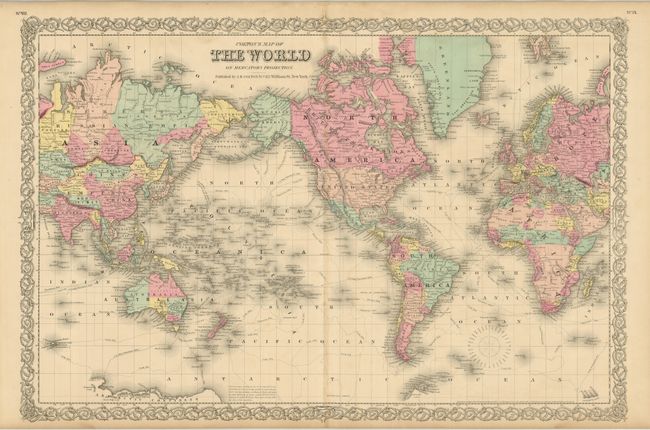 Colton's Map of the World on Mercator's Projection