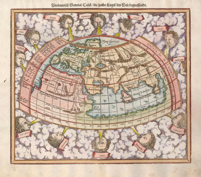 Ptolemeisch General Tafel die Halbe Kugel der Welt Begreiffende