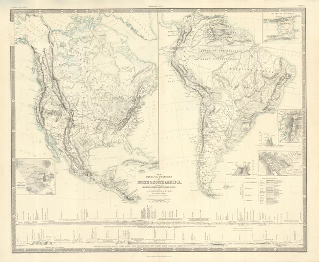 The Physical Features of North & South America showing the Mountains, Table-Lands, Plains, & Slopes