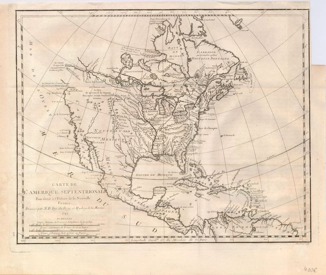 Carte de l'Amerique Septentrionale pour Servir a l'Histoire de la Nouvelle France