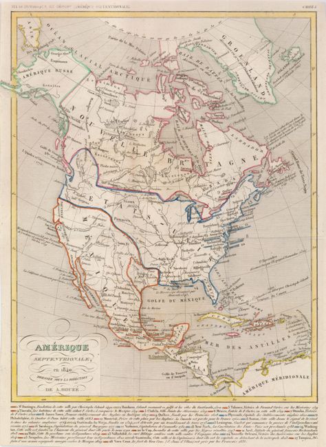 Amerique Septentrionale, en 1840