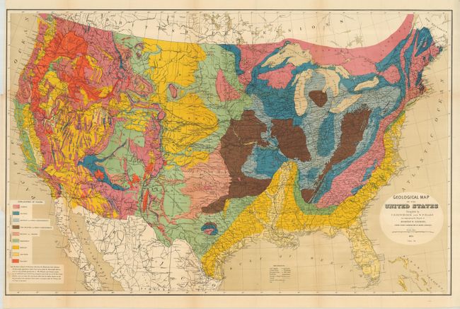 Geological Map of the United States compiled by C.H. Hitchcock and W. P. Blake