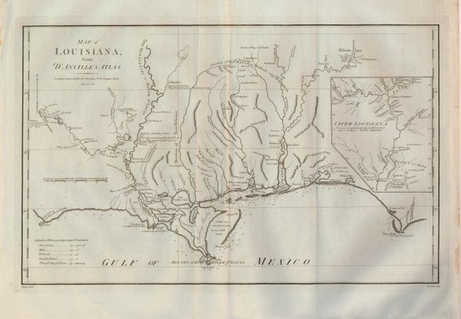 Map of Louisiana from d'Anville's Atlas