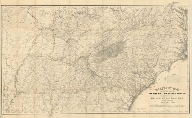 Military Map Showing the Marches of the United States Forces Under the Command of Maj. Genl. W.T. Sherman U.S.A. during the Years 1863, 1864, and 1865