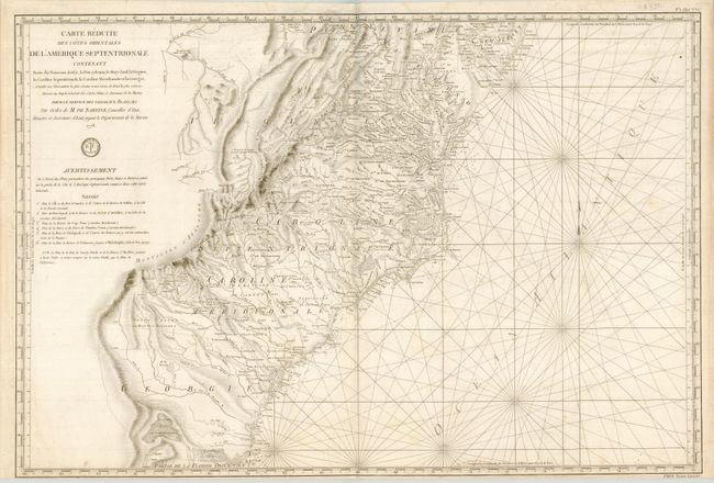 Carte Reduite des Cotes Orientales de l'Amerique Septentrionale Contenant Partie du Nouveau Jersey, la Pen-sylvanie, le Mary-Land, la Virginie, la Caroline Septentrionale Meridionale et la Georgie